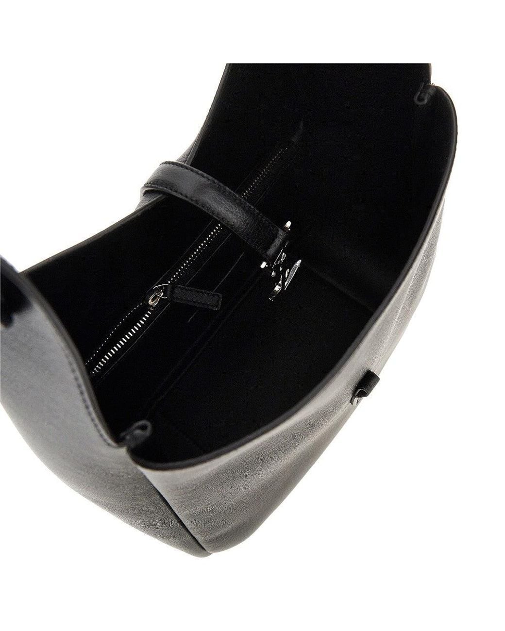Saint Laurent Black Small 'Le 5 À 7 Soft' Leather Bag