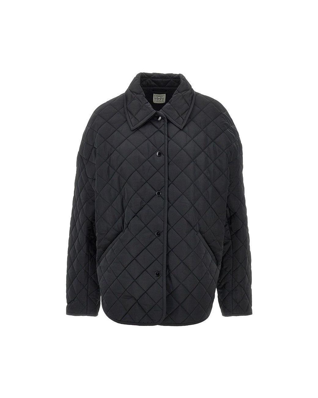 Totême Black Quilted Oversized Jacket