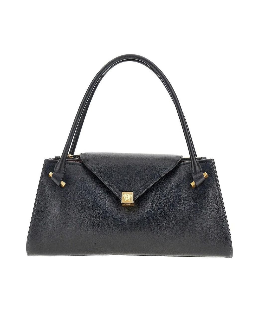 Versace Black Leather Medium 'Severine' Shoulder Bag