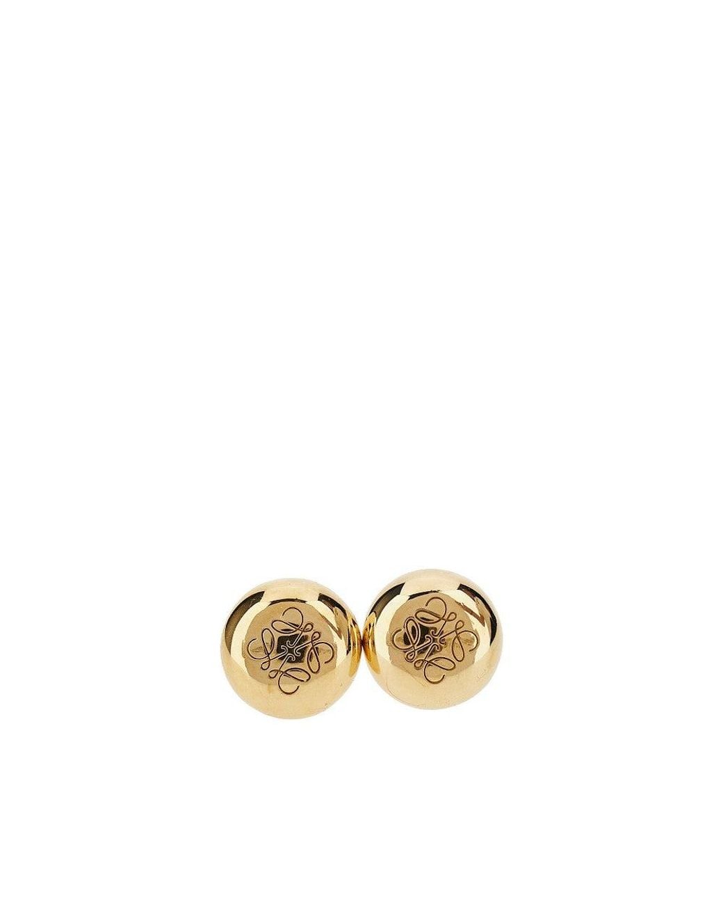 Loewe Metallic 'Anagram Pebble' Earrings