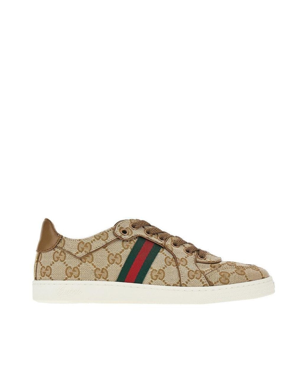 Gucci Brown Original Gg Fabric 'Stretch' Sneakers