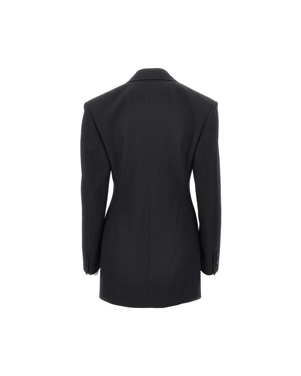 Saint Laurent Black Grain De Poudre Single-Breasted Tuxedo Jacket