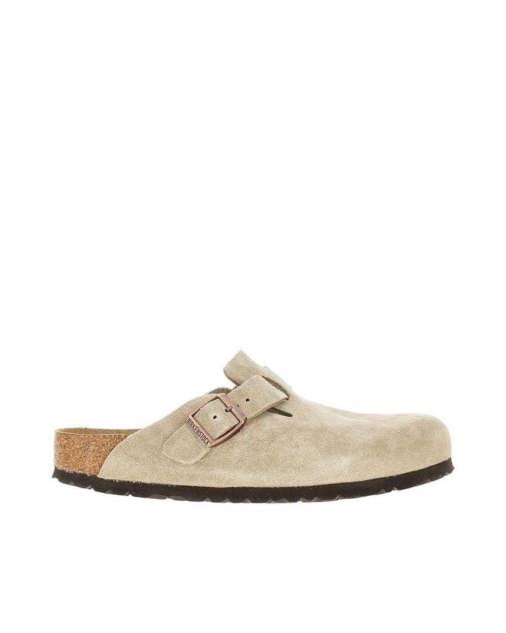 Birkenstock Natural 'Boston' Suede Leather Sabot for men