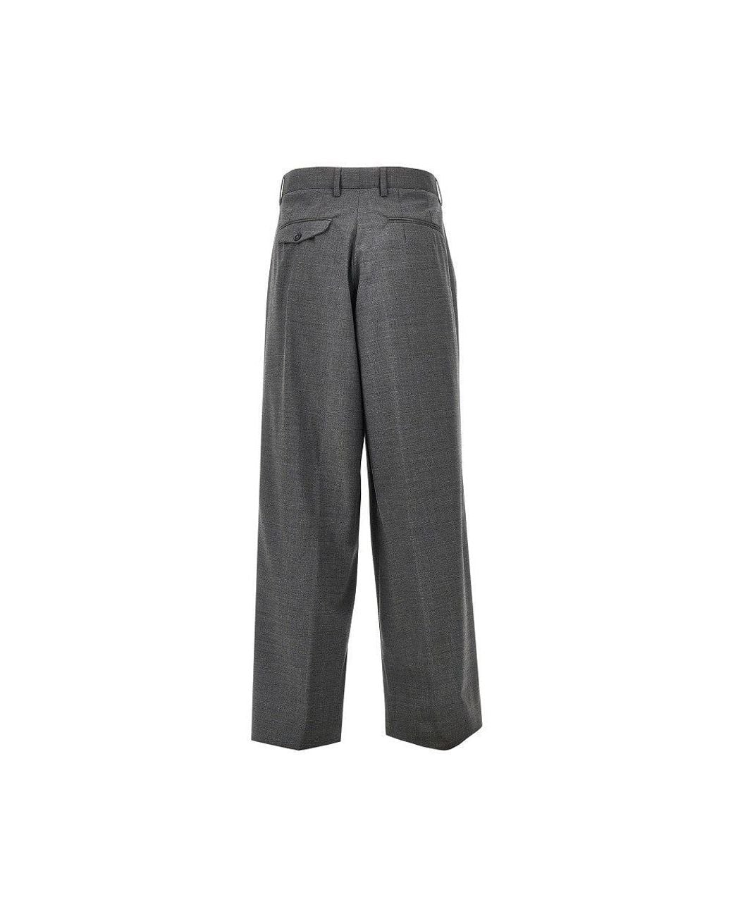 MARSĒM Gray Wool-Blend Pants With Dart for men