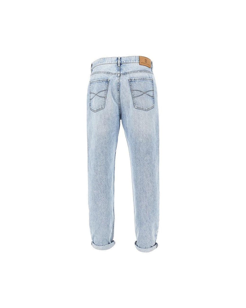 Brunello Cucinelli Blue Iconic Fit Denim Pants for men