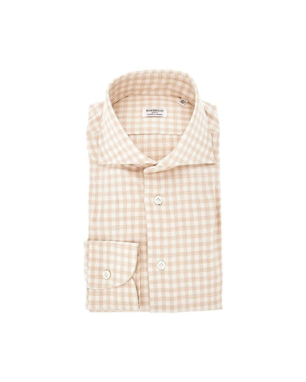 Borriello Natural Cotton Flannel Shirt for men