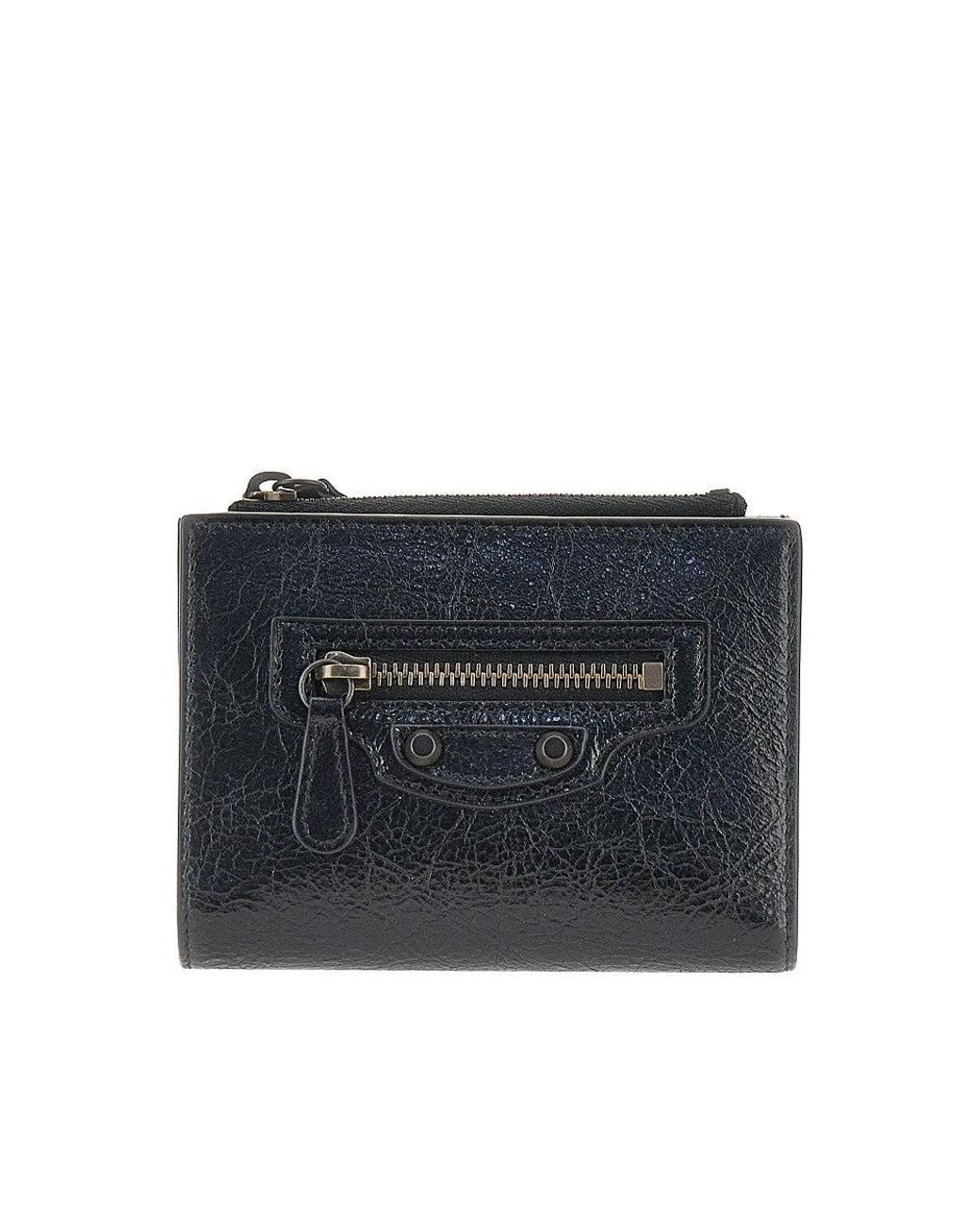 Balenciaga Blue 'Le City' Leather Bi-Fold Wallet