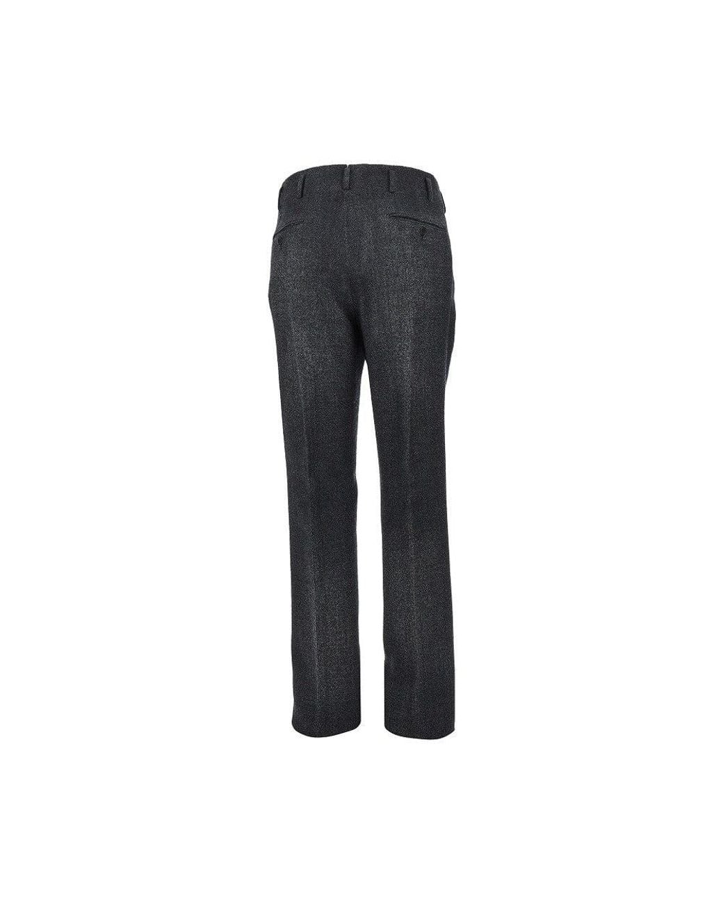 Prada Black Chevron Wool Pants for men