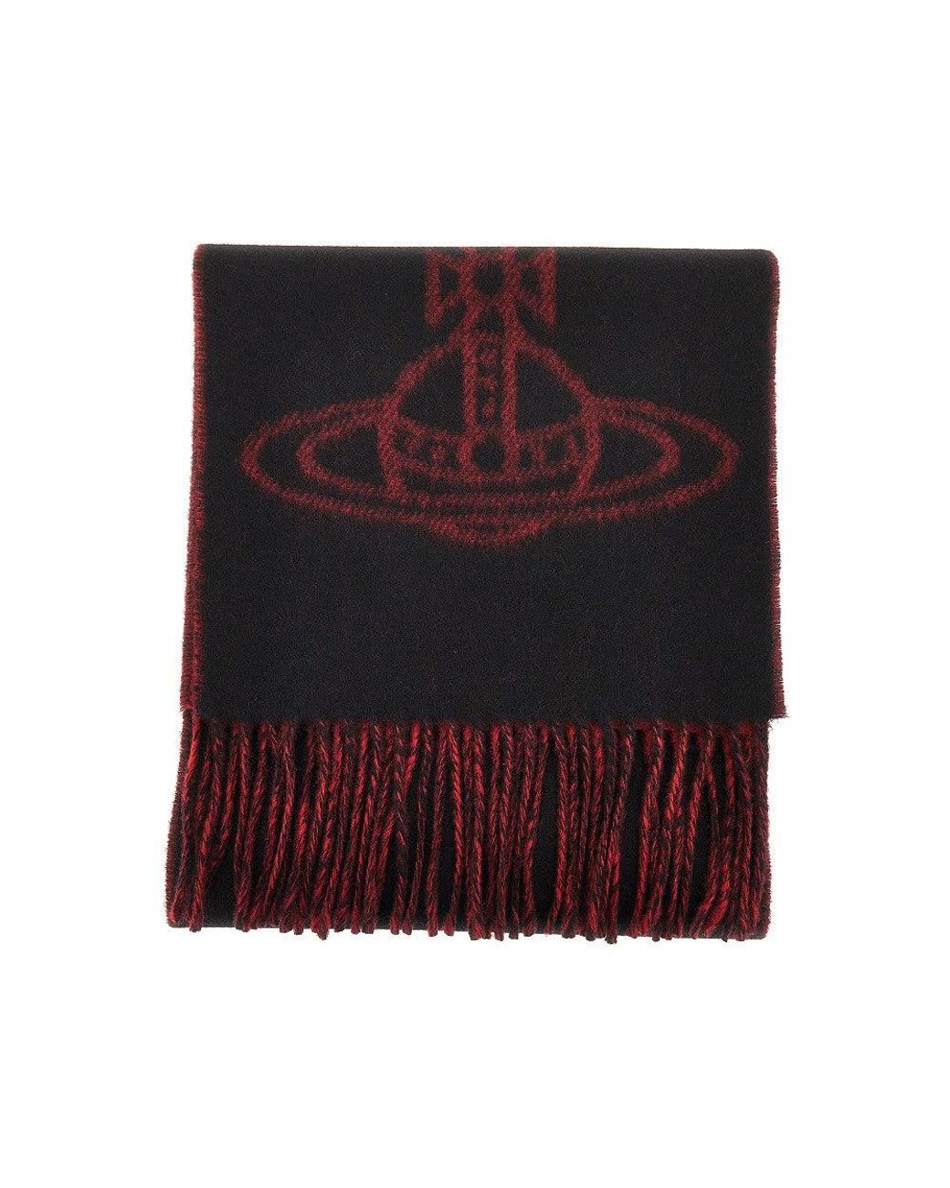Vivienne Westwood Purple Single Orb Double-Face Wool Scarf