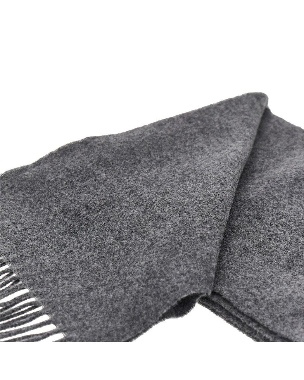 AMI Gray De Coeur Embroidery Wool Scarf