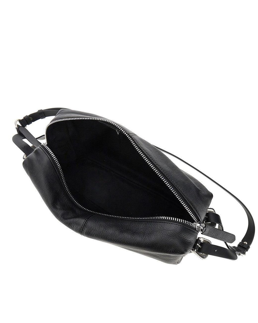 Pinko Black Leather Medium 'Keeper' Shoulder Bag