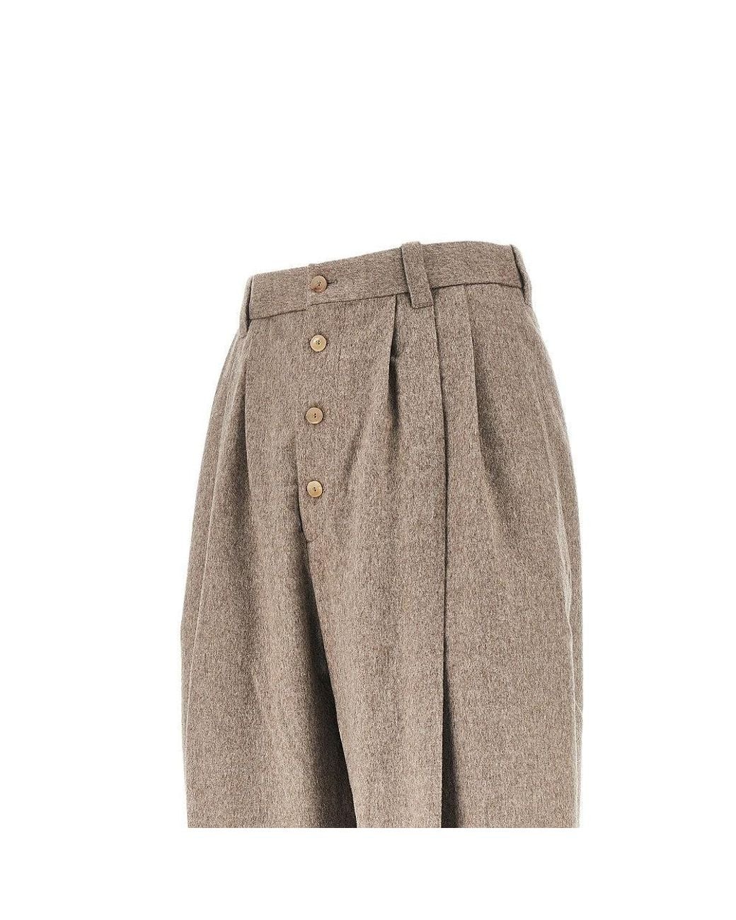 Jacquemus Natural 'Fernando' Wool Pants for men