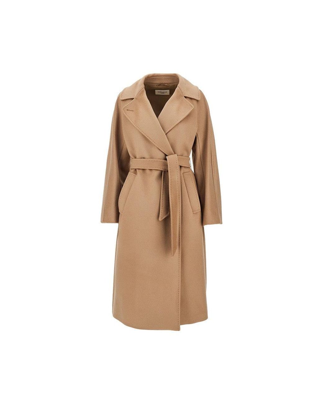 Weekend by Maxmara Natural Midi Cloth Coat With Belt