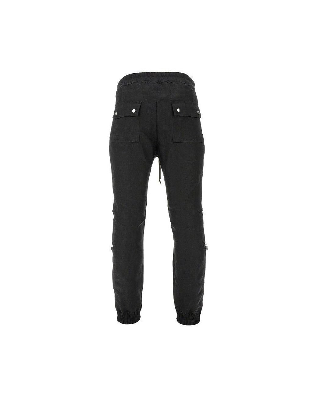RICK OWENS | HEADON JOGGERS BLACK COATED LINEN TWILL パンツ RICK OWENS - PANTS - Rick Owens
