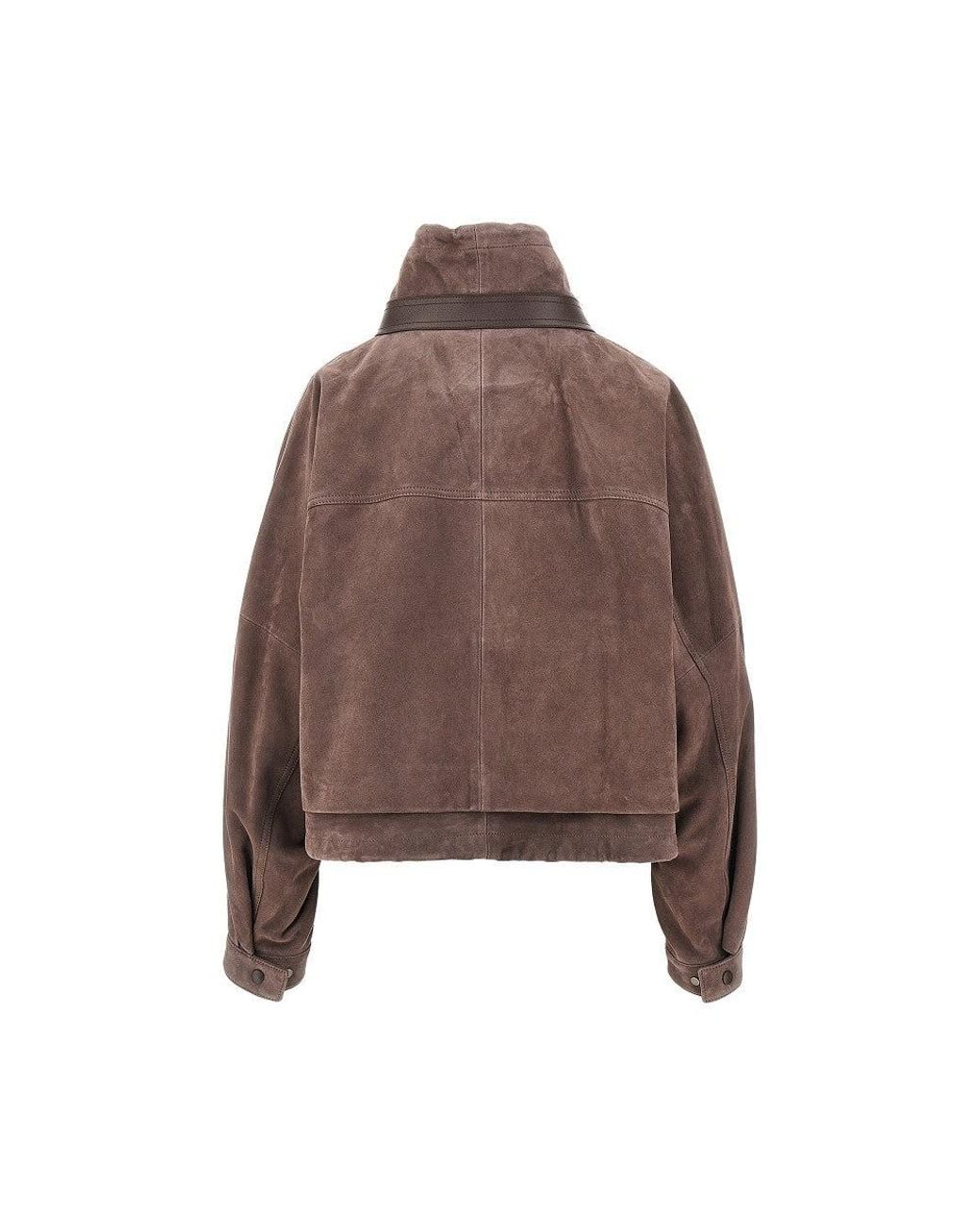 Loewe Brown Suede Leather Blouson Jacket
