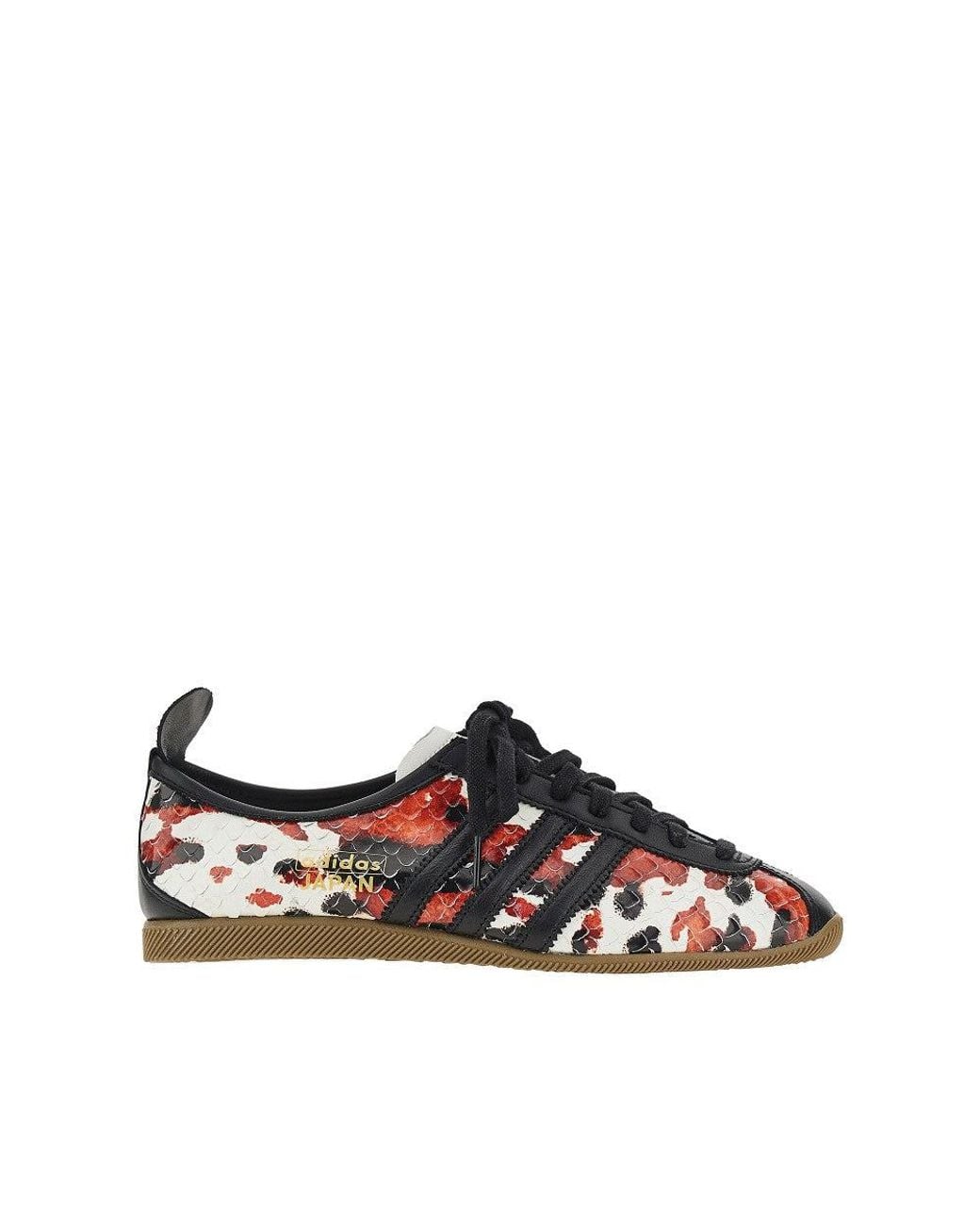 Adidas Originals Black Printed Leather 'Japan' Sneakers 9 for men
