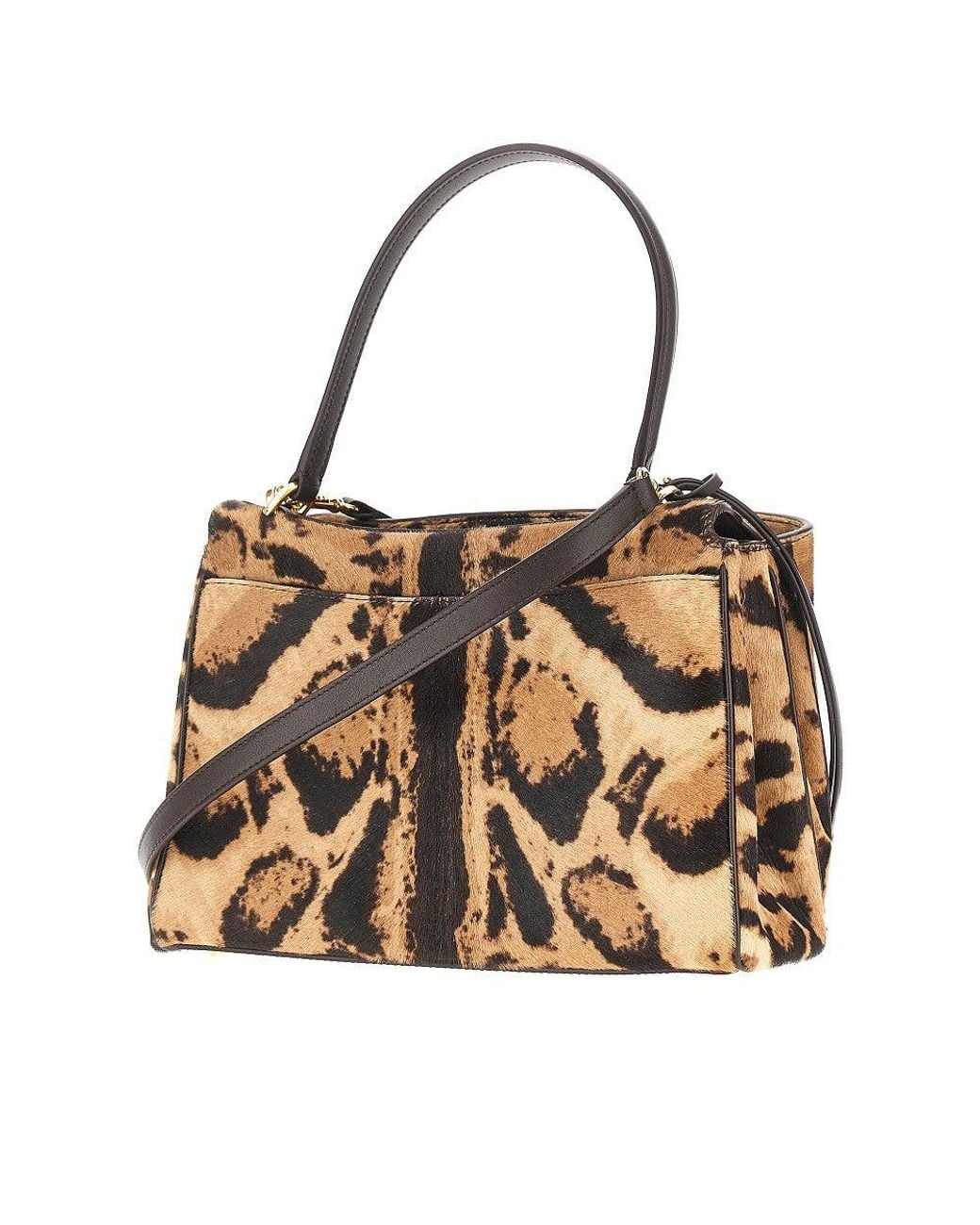 Balenciaga Brown Printed Calfhair Small 'Rodeo' Bag