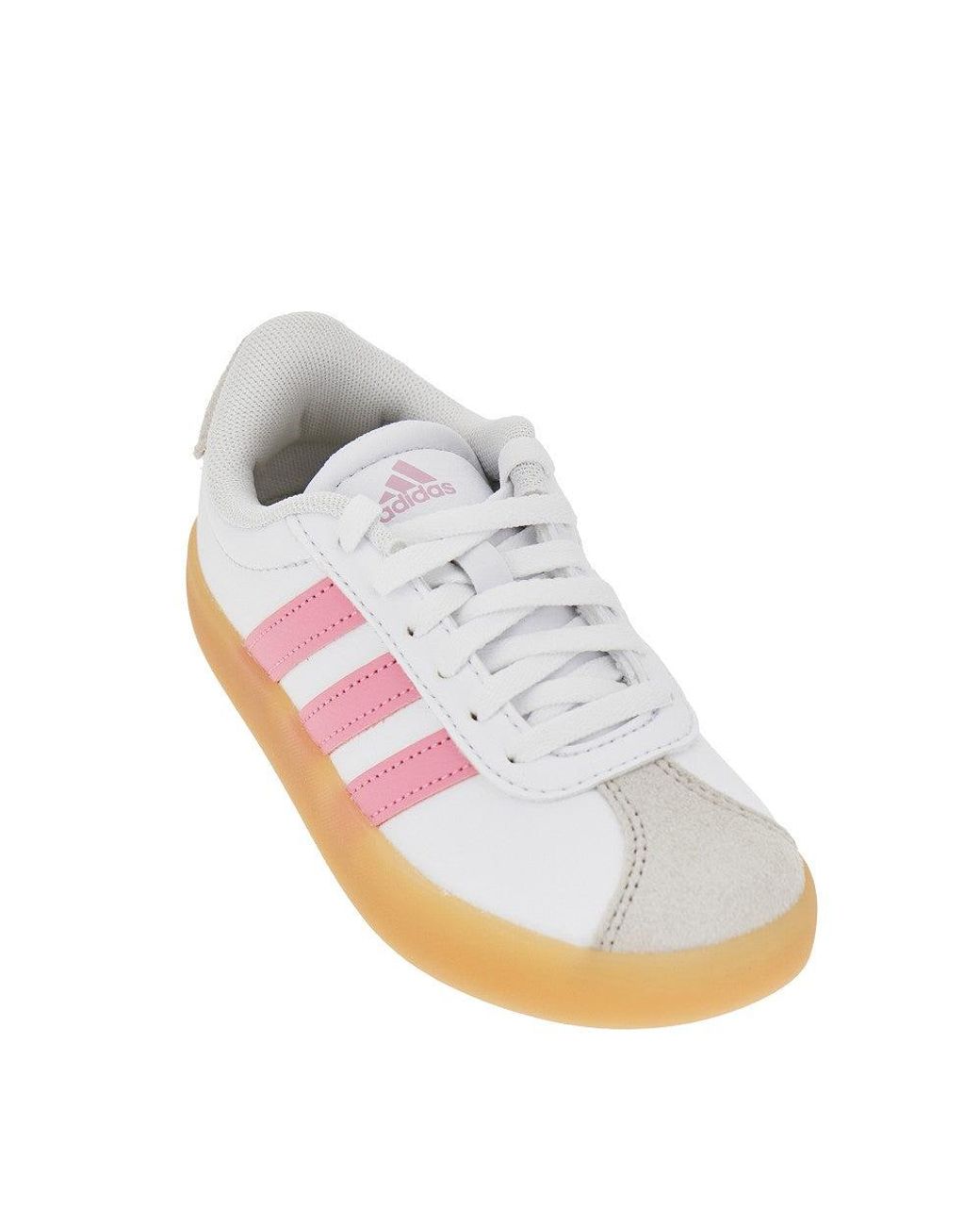 Adidas Originals Pink 'Vl Court 3.0' Leather Sneakers Kids