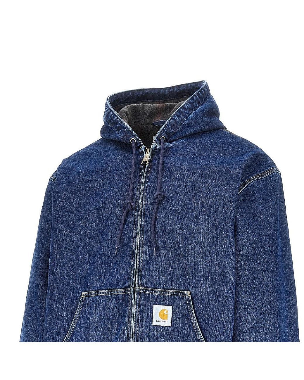 Carhartt Blue 'Og Active' Denim Blouson Jacket for men