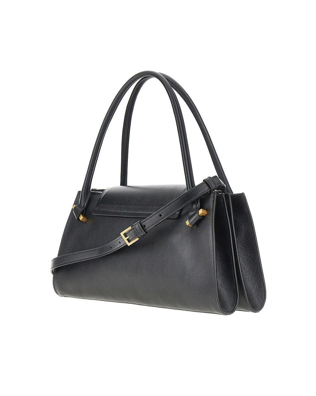 Versace Black Leather Medium 'Severine' Shoulder Bag