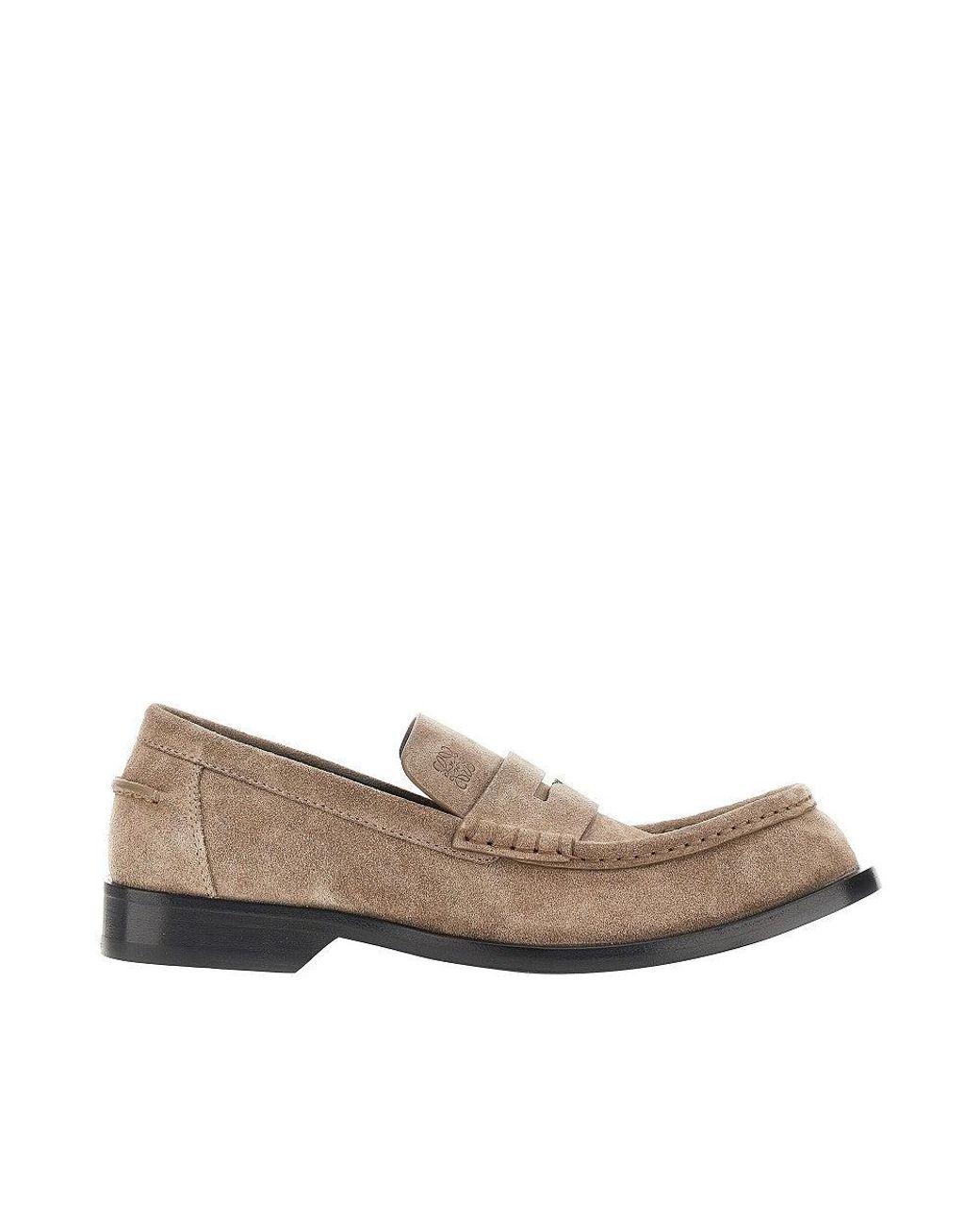 Loewe Gray 'Bobine' Suede Leather Loafers for men