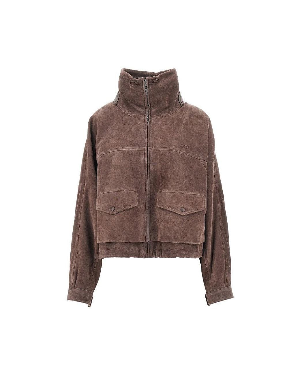 Loewe Brown Suede Leather Blouson Jacket