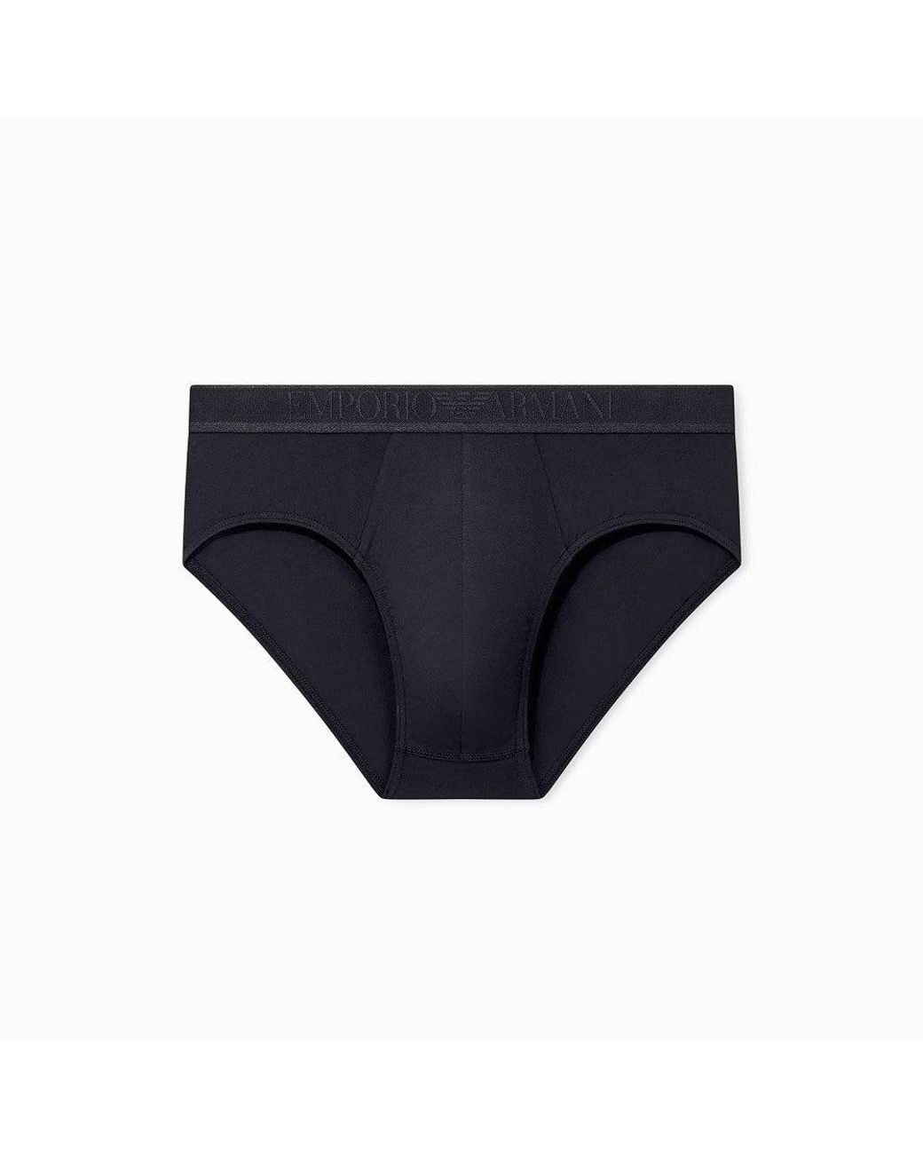 EA BODYWEAR Blue Stretch Modal Brief for men