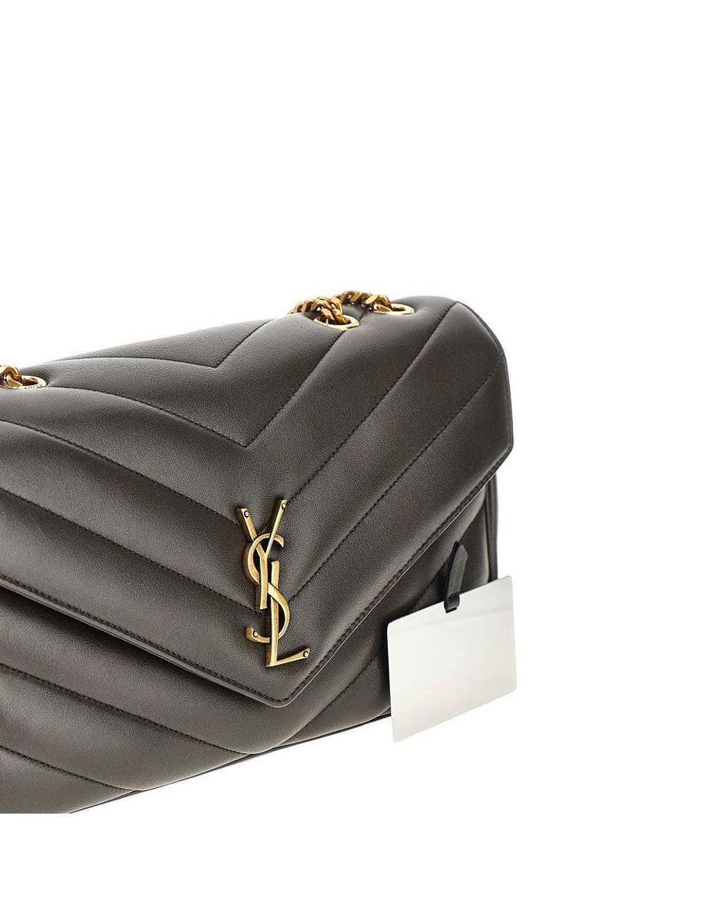 Saint Laurent Black Quilted Nappa Leather Medium 'Loulou' Bag