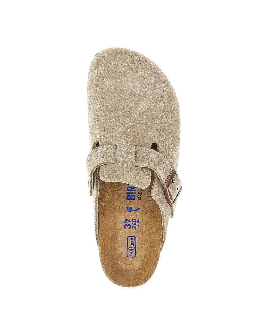 Birkenstock Natural 'Boston' Suede Leather Sabot for men