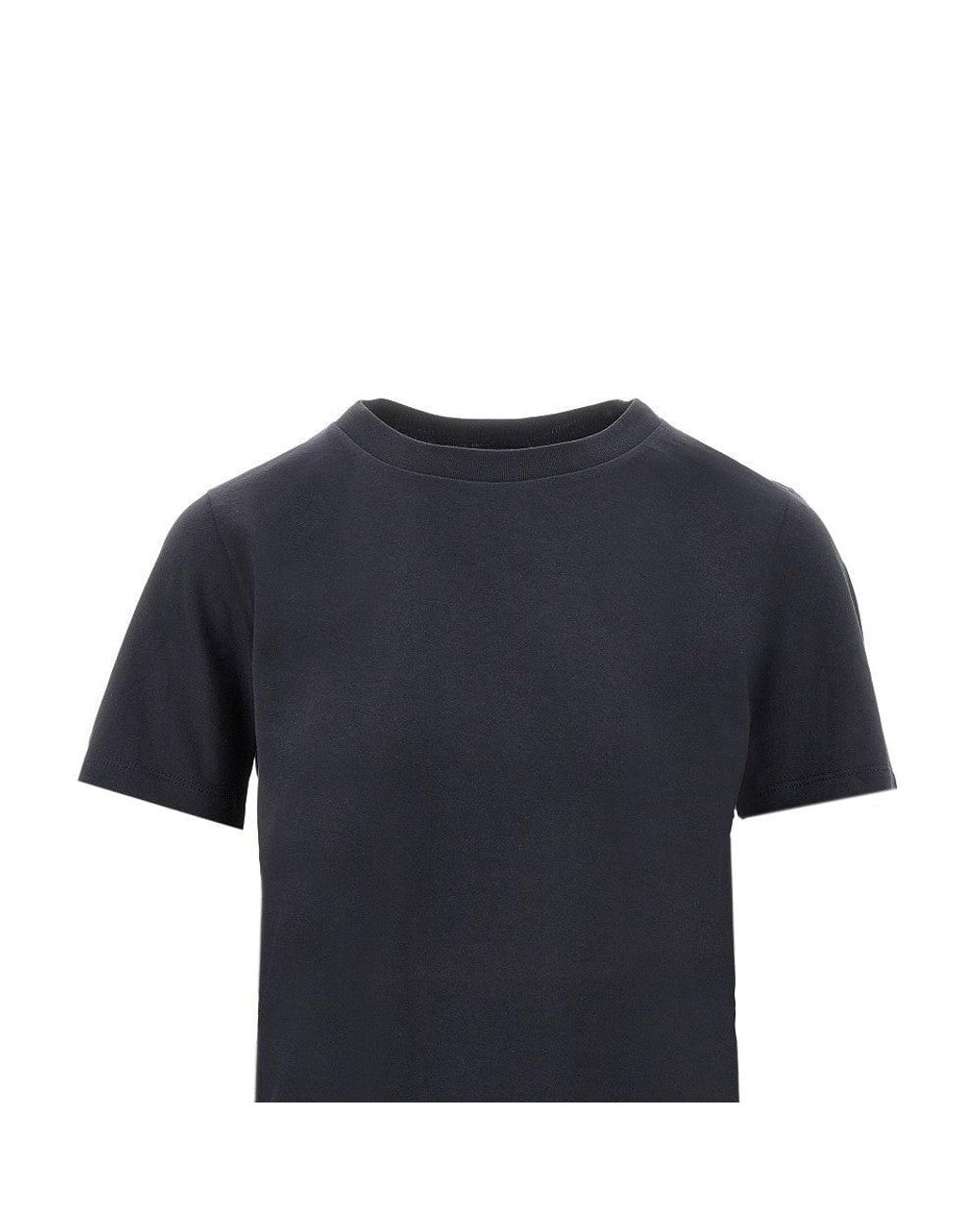 Emporio Armani Blue T-Shirt With Logo Embroidery