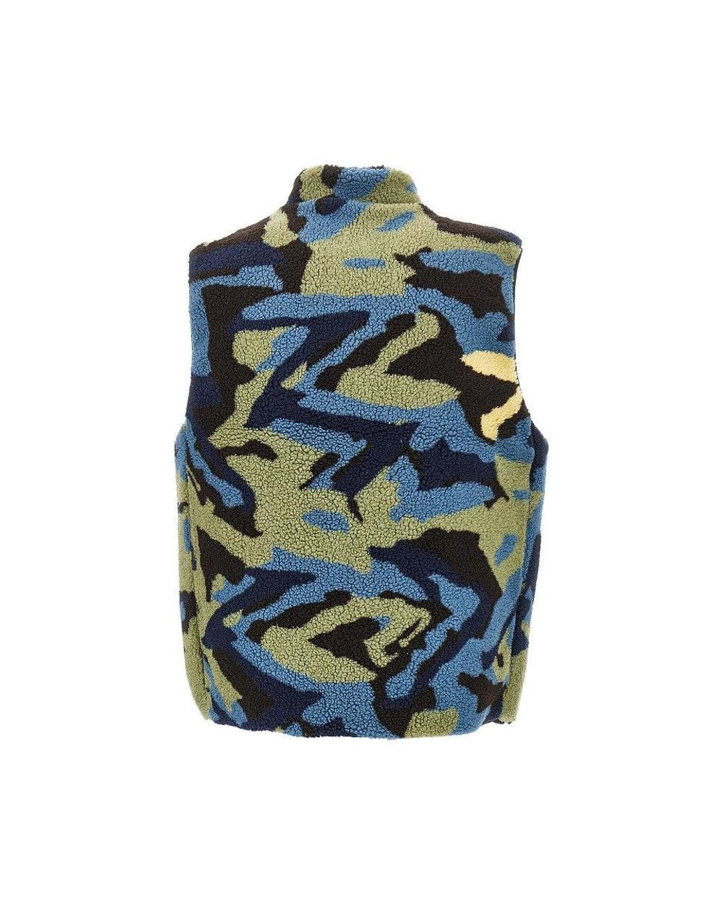 Mauna Kea Blue Camouflage Sherpa Vest for men
