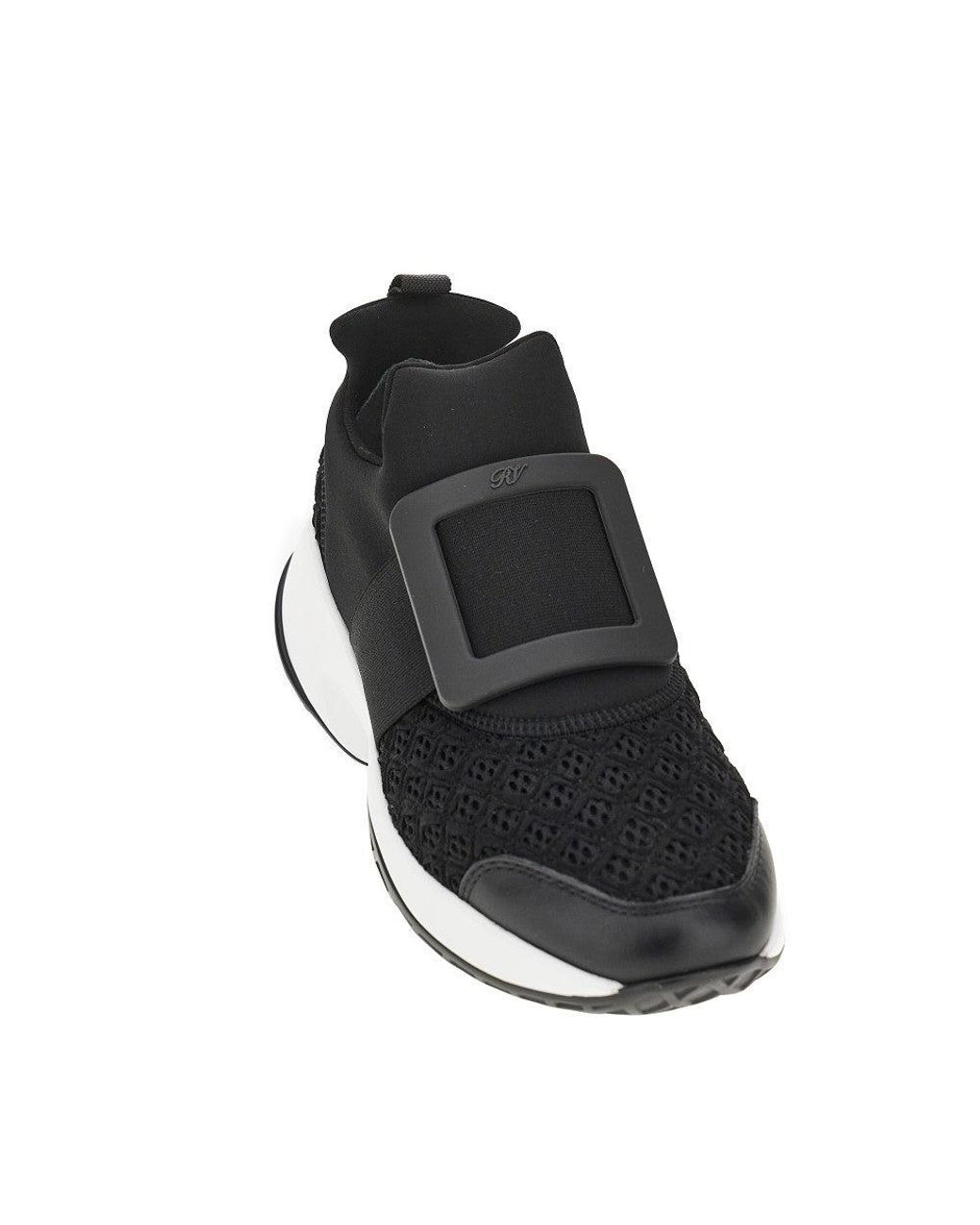 Roger Vivier Black Viv' Run Fabric Sneakers