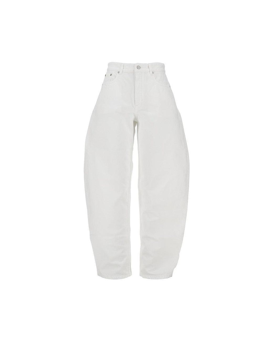 Alaïa White 'Rodeo' Denim Pants
