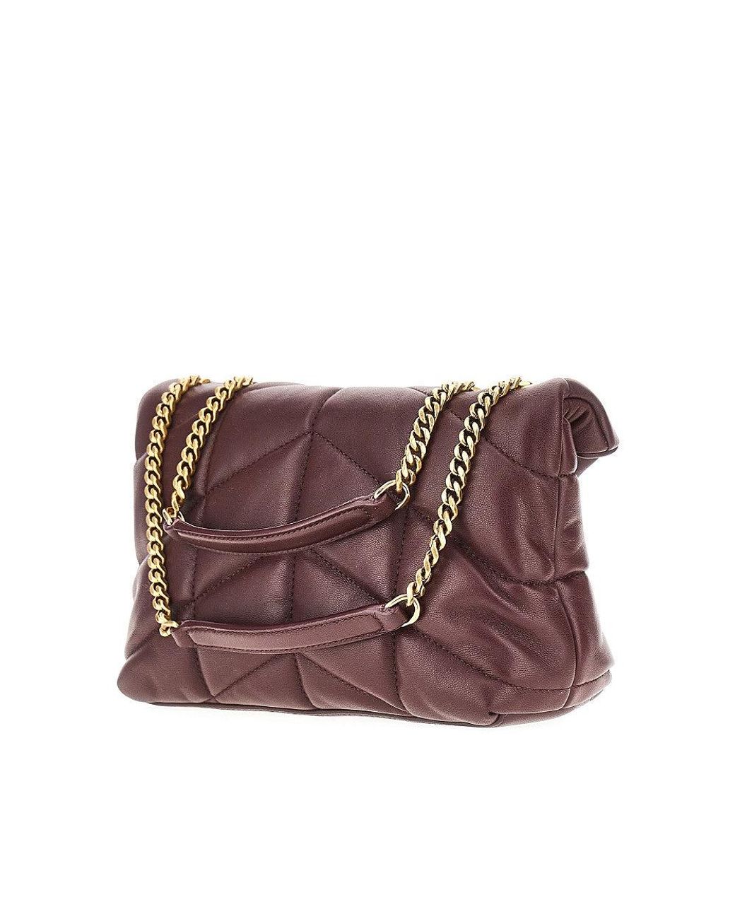 Saint Laurent Purple Quilted Nappa Leather Toy 'Puffer' Bag