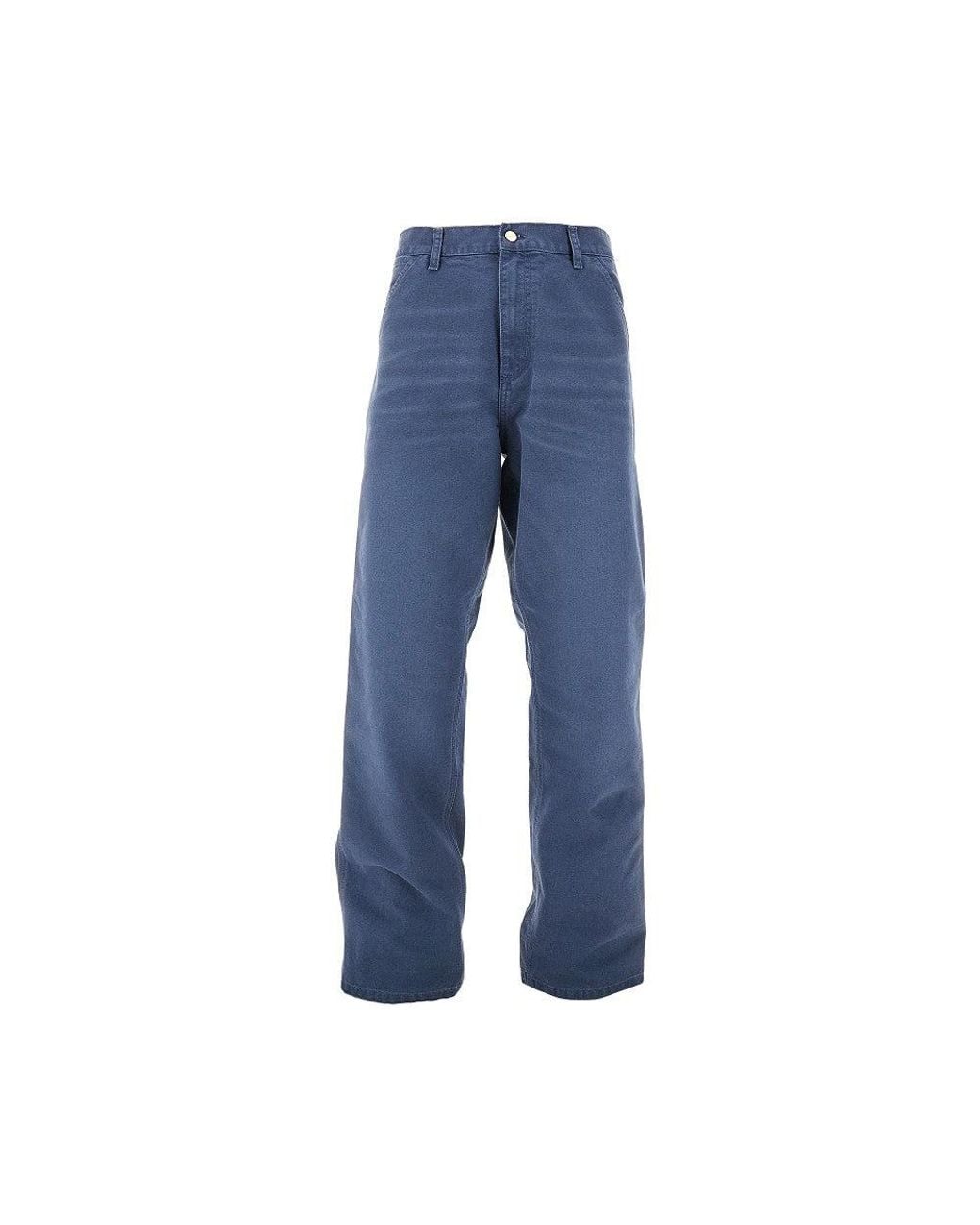 Carhartt Blue Single Knee Cotton Pants for men