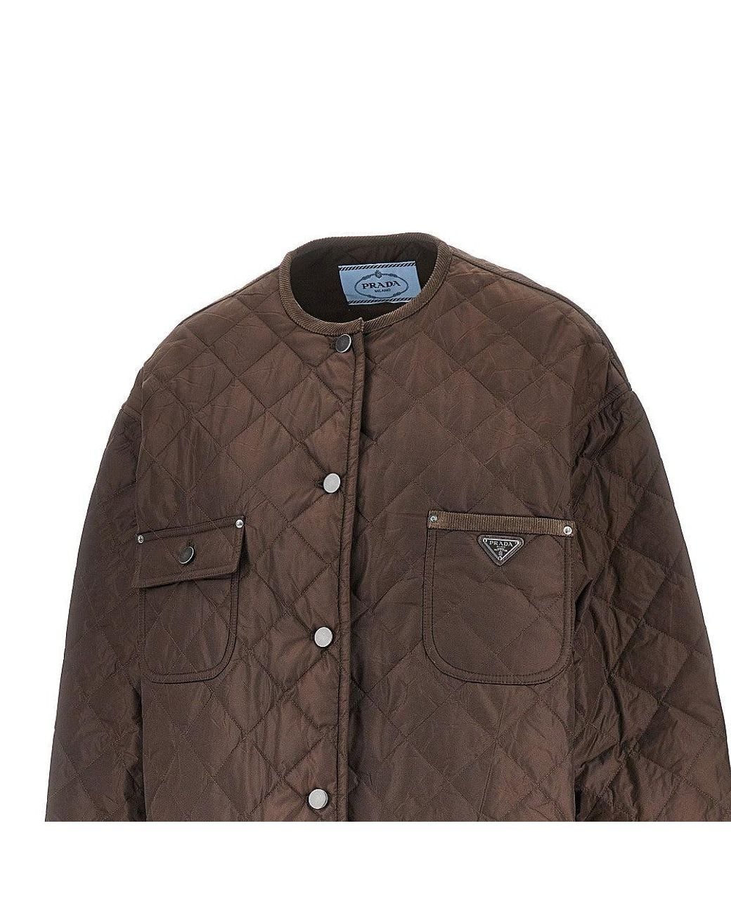 Prada Brown Quilted Re-Nylon Jacket