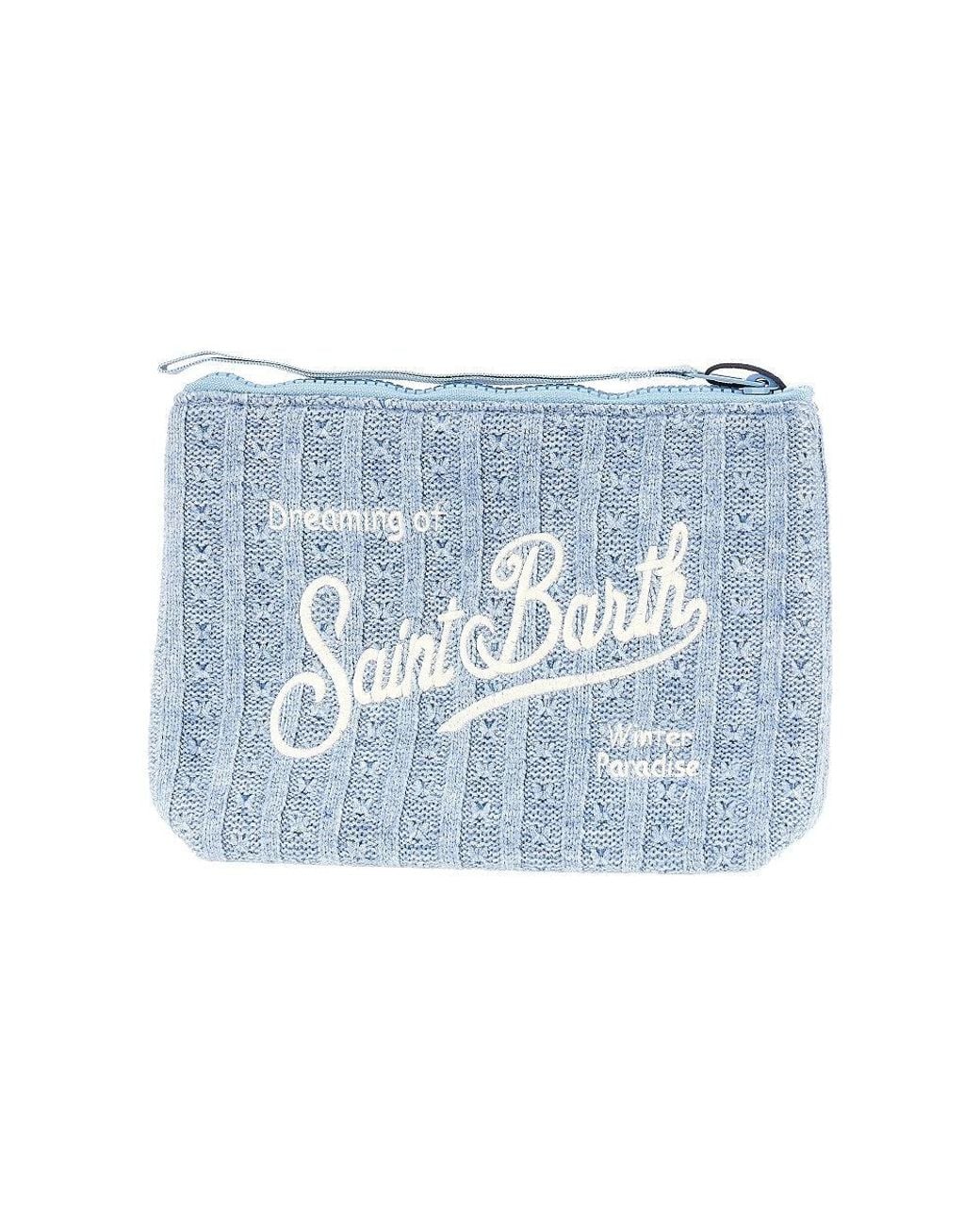 Mc2 Saint Barth Blue 'Aline' Knitted Pouch