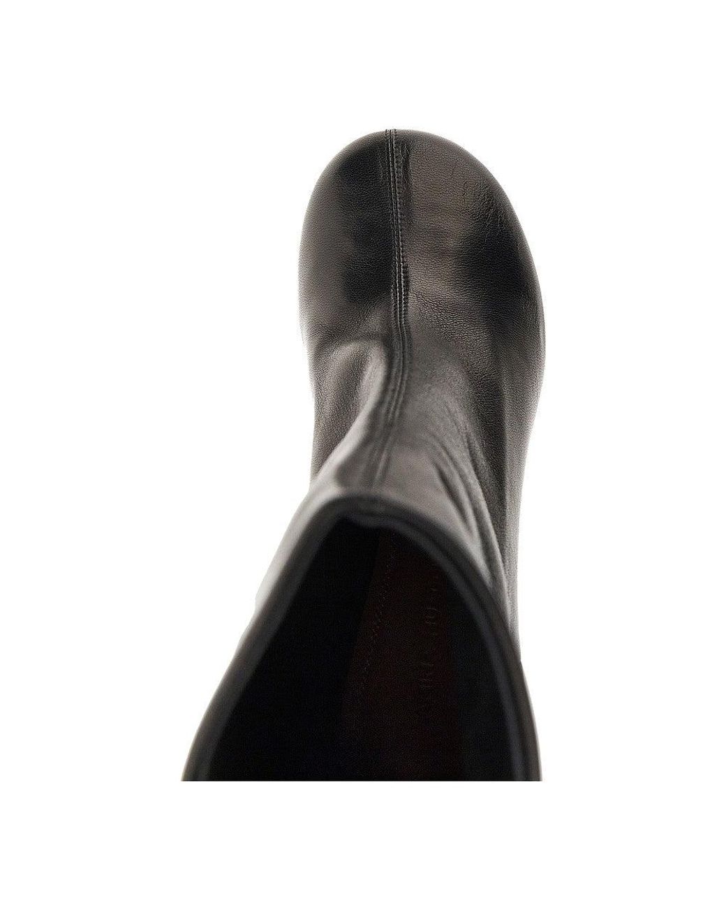 AMINA MUADDI Black 'Iris' Nappa Leather Ankle Boots