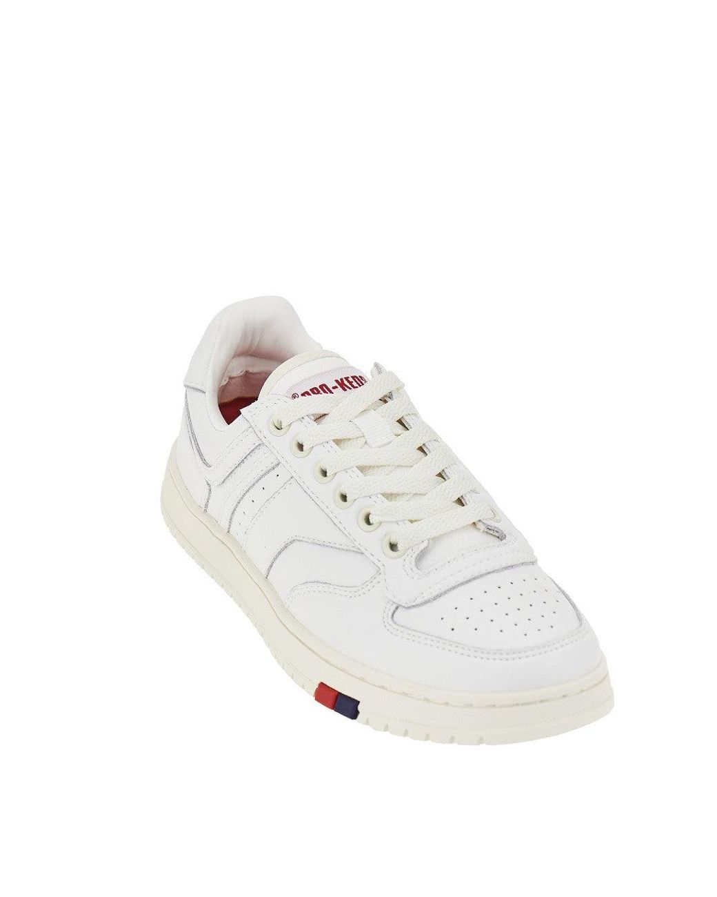 Pro Keds White 'Sky' Leather Sneakers
