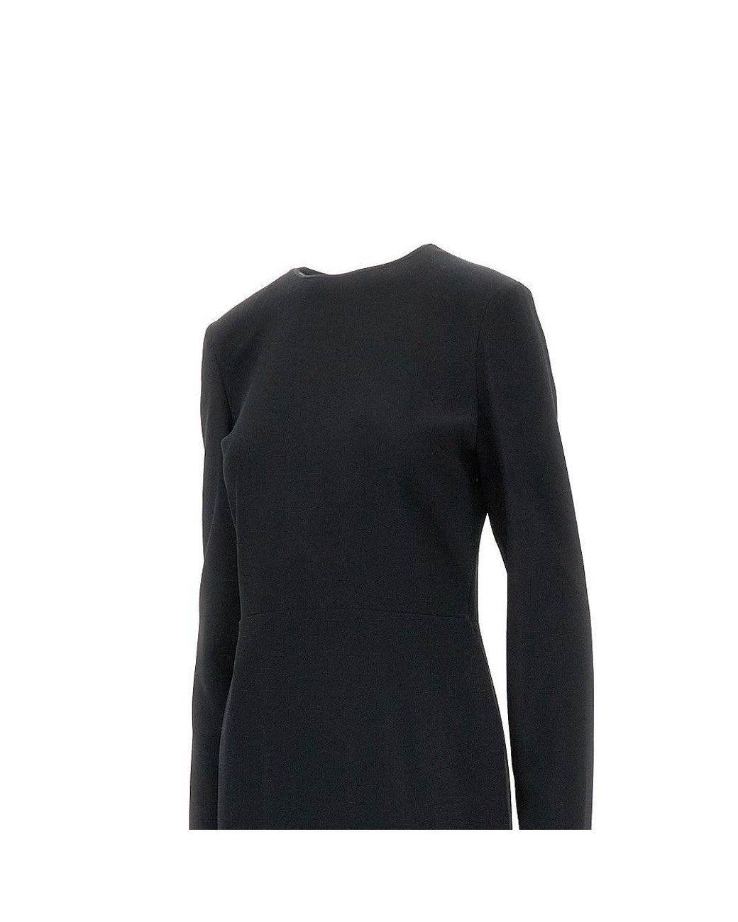 Gucci Black Crepe Open-Back Long Dress