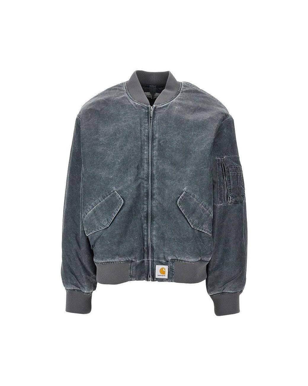 Carhartt Blue 'Orman' Padded Bomber Jacket for men