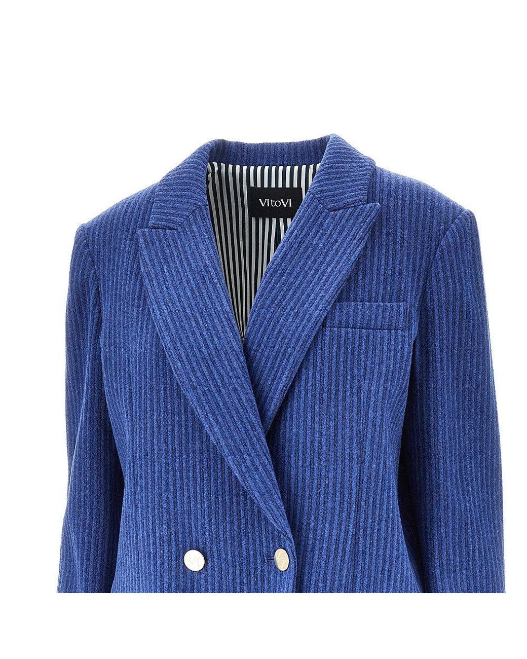 VI TO VI Blue 'Move' Corduroy Jacket