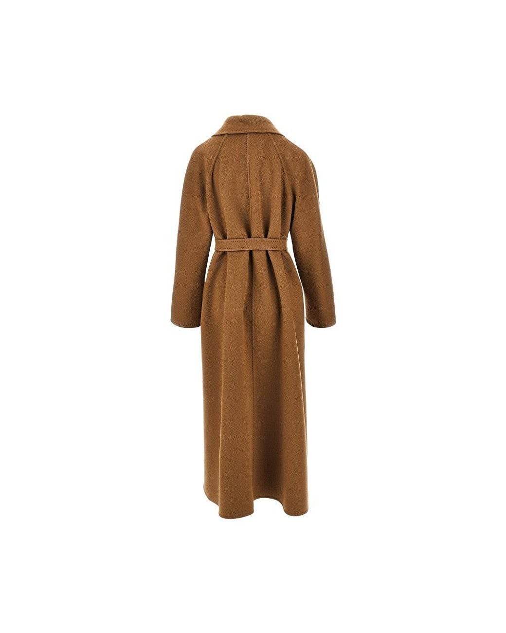 Max Mara Brown Oversized Cashmere Coat With Belt
