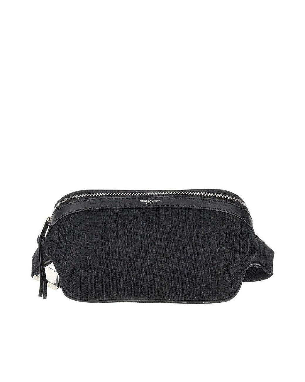 Saint Laurent Black Technical Canvas Beltbag for men