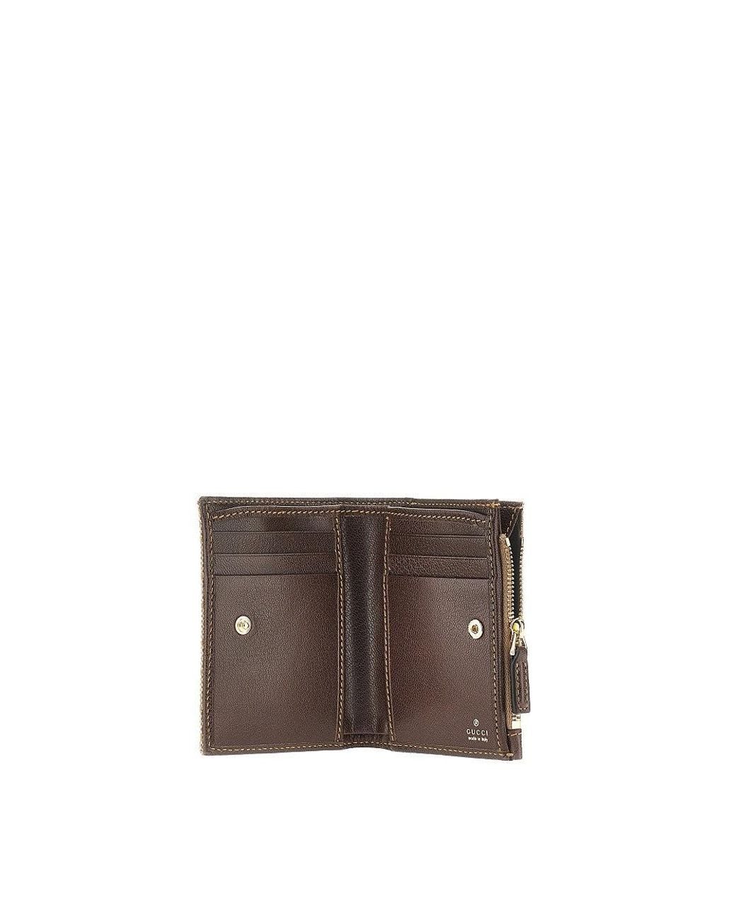 Gucci Metallic Gg Canvas Bi-Fold Wallet With Horsebit