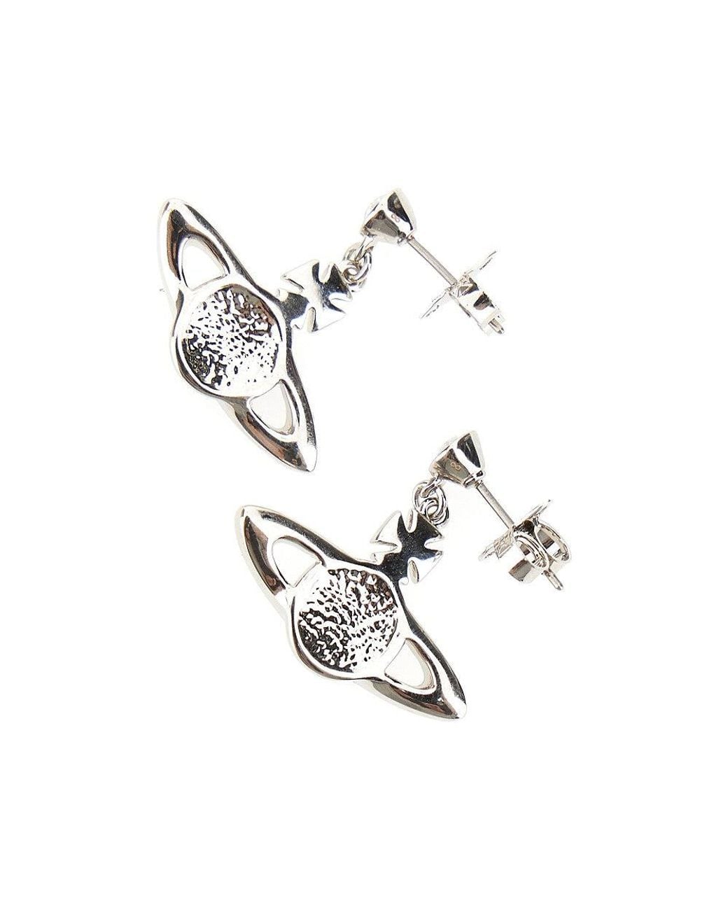 Vivienne Westwood Metallic Mini Bas Relief Drop Earrings
