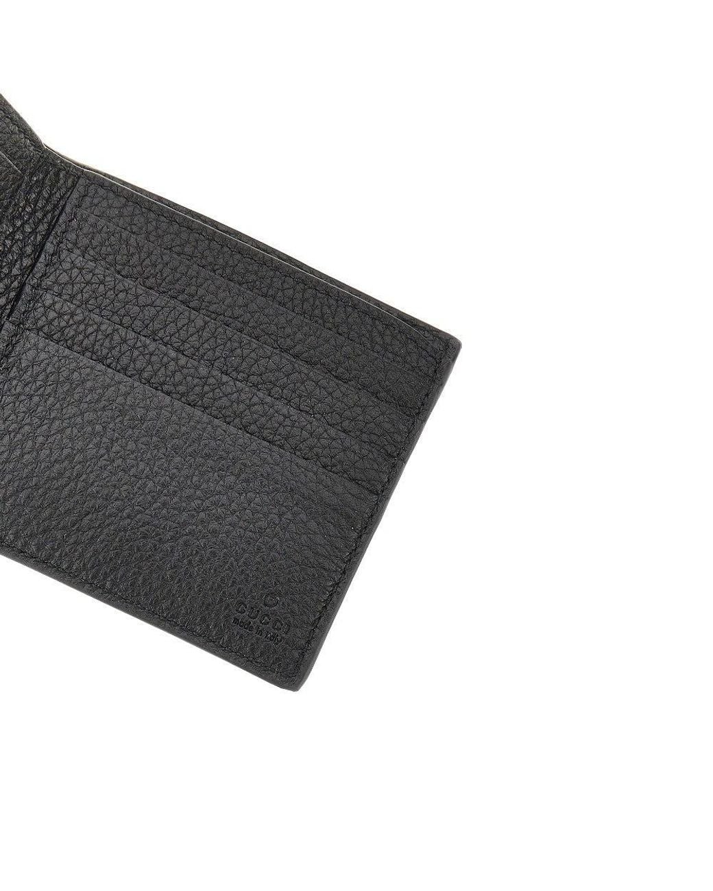 Gucci Red Web Intarsia Leather Bi-Fold Wallet for men