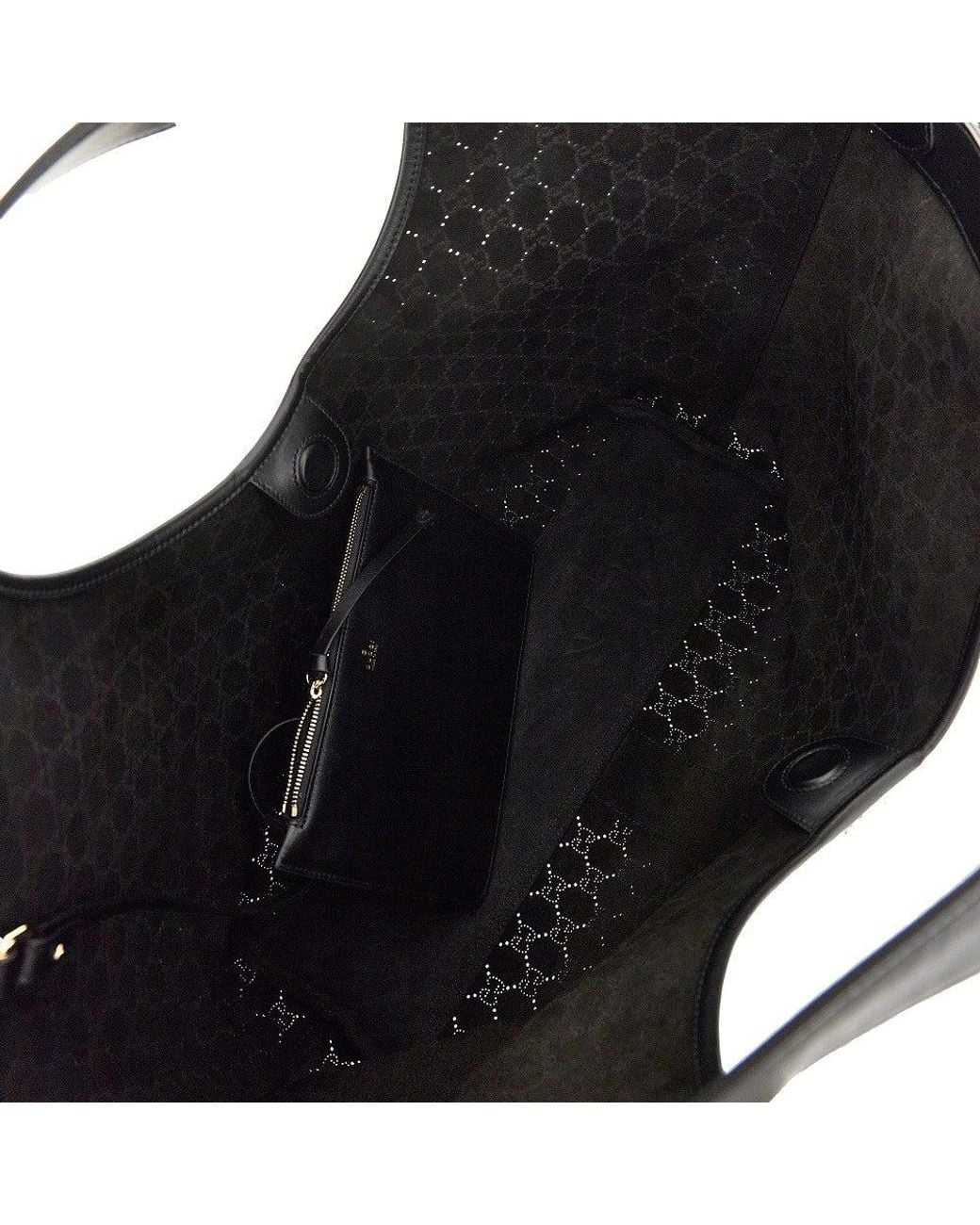 Gucci Large Giglio' Shopping Bag in Black | Lyst UK