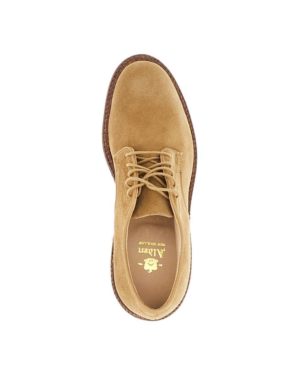 Alden Brown Suede Leather Laced Shoes 8 for men