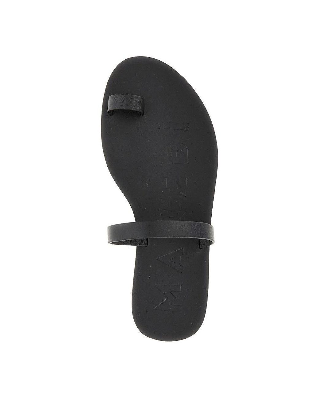 Manebí White Leather Thong Sandals
